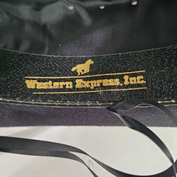 Black Western Express Cowboy Hat Made in Mexico sz L 《815》A - Picture 6 of 8